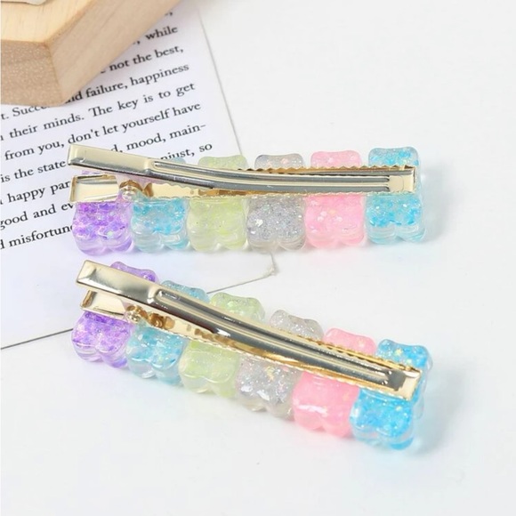 Kawaii Bear Hair clip Set - Picture 2 of 4